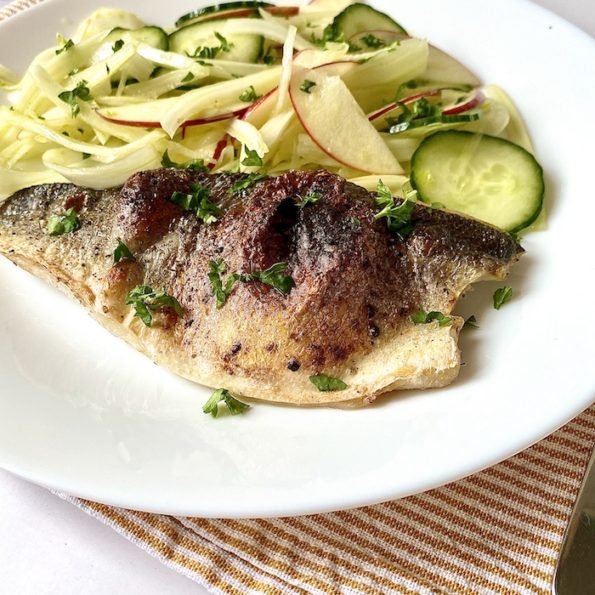 Grilled Sea bass and Fennel Salad