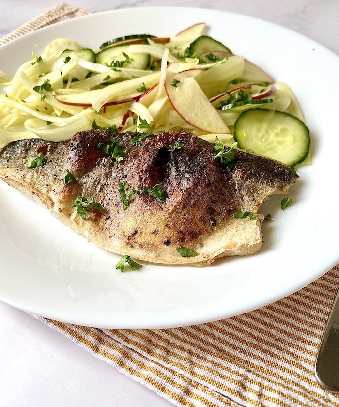 Grilled Sea bass and Fennel Salad