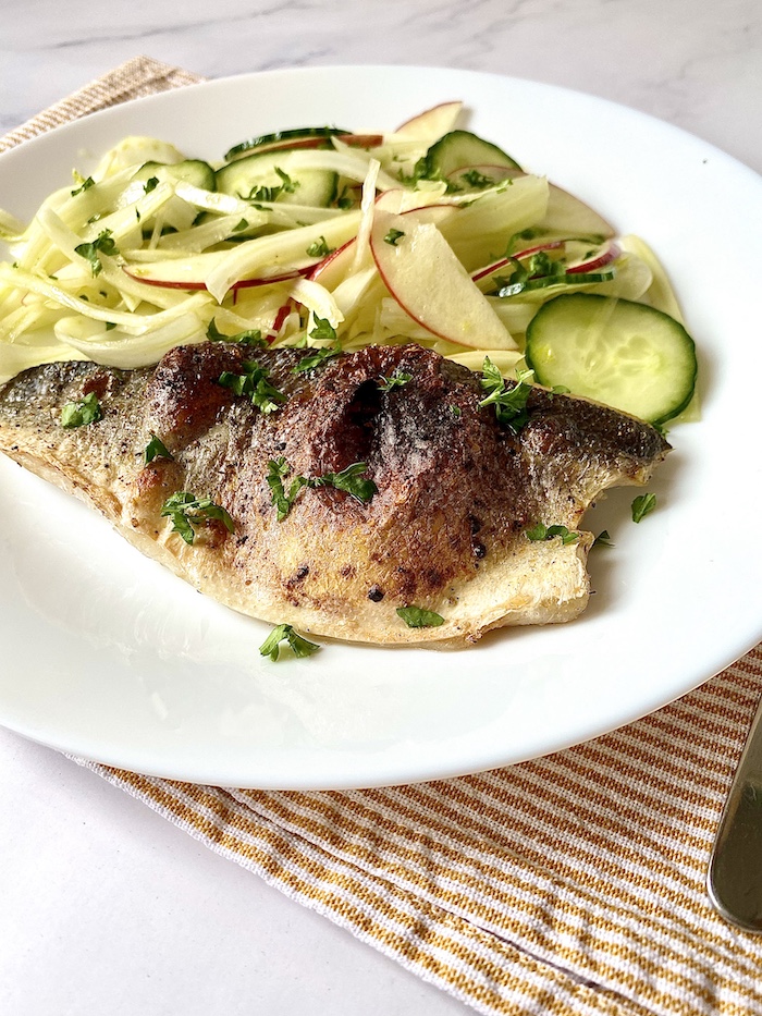 Grilled Sea bass and Fennel Salad