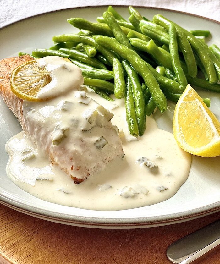 Salmon with Horseadish Sauce