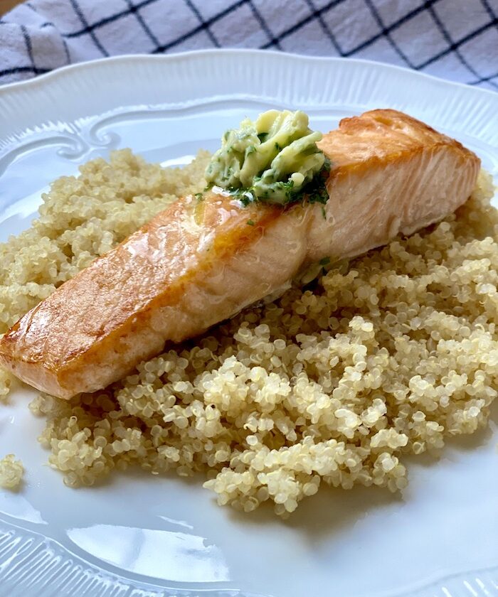 Baked Salmon with Parsley Butter