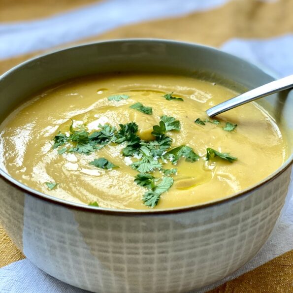 Sweet Potato and Cauliflower Cream Soup