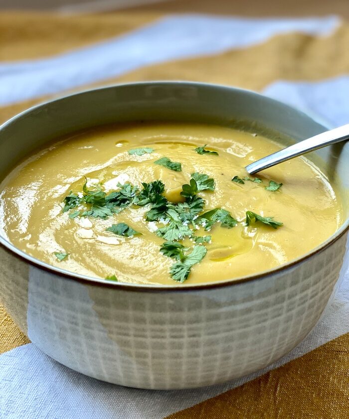 Sweet Potato and Cauliflower Cream Soup