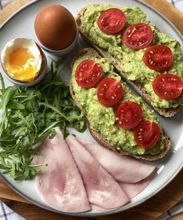 Whipped Avocado Toast and Soft Boiled Eggs