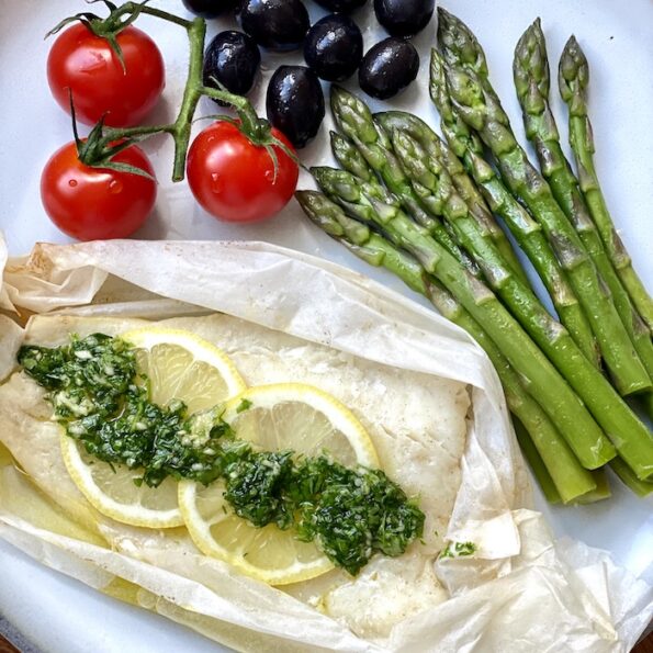 Lemon Cod with Parsley and Garlic