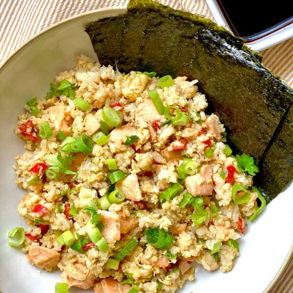 Salmon Egg Fried Rice