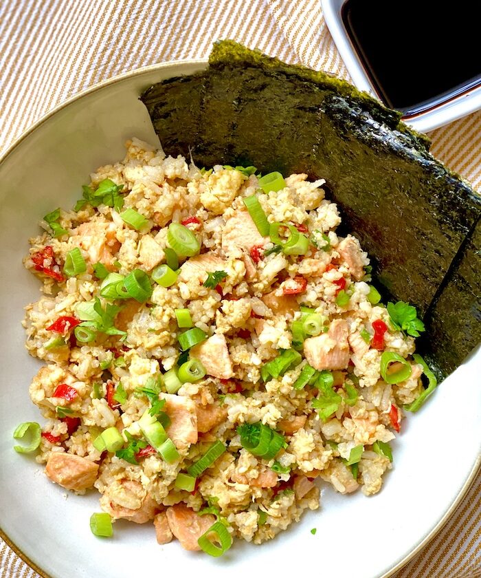 Salmon Egg Fried Rice