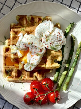 Courgette and Cheddar Cheese Waffles