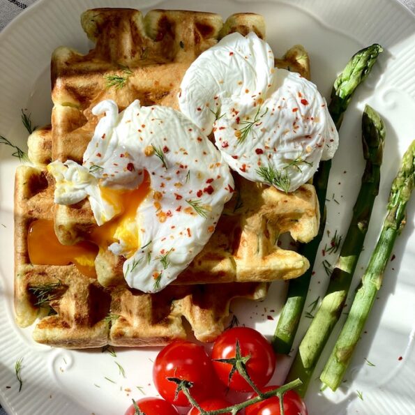 Courgette and Cheddar Cheese Waffles