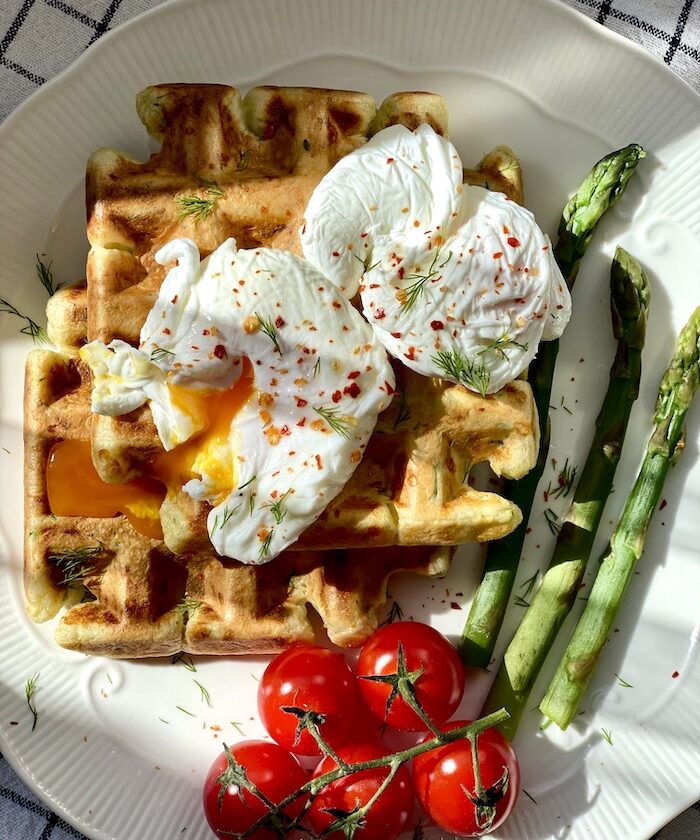 Courgette and Cheddar Cheese Waffles