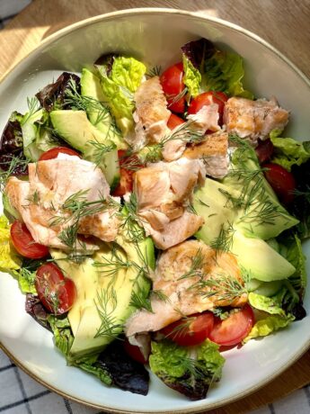 Salmon Salad with Honey-Mustard Dressing