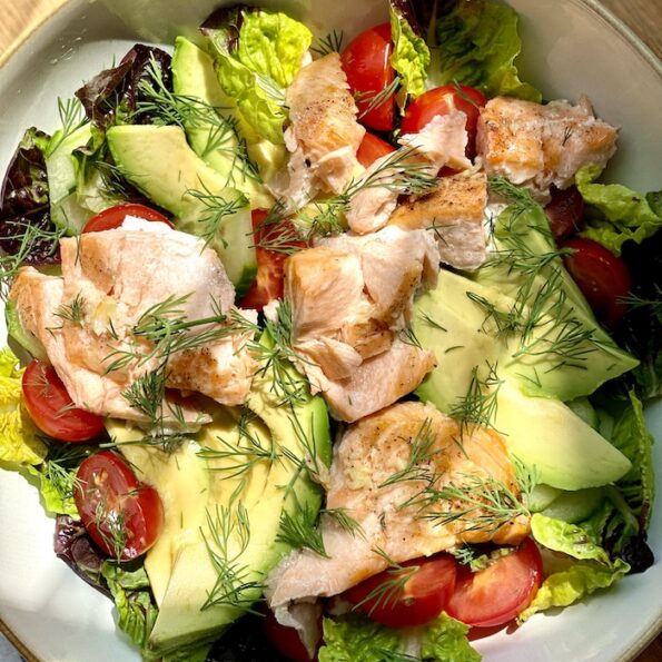 Salmon Salad with Honey-Mustard Dressing