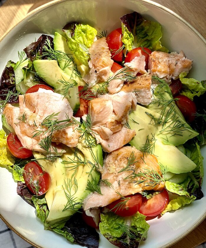 Salmon Salad with Honey-Mustard Dressing