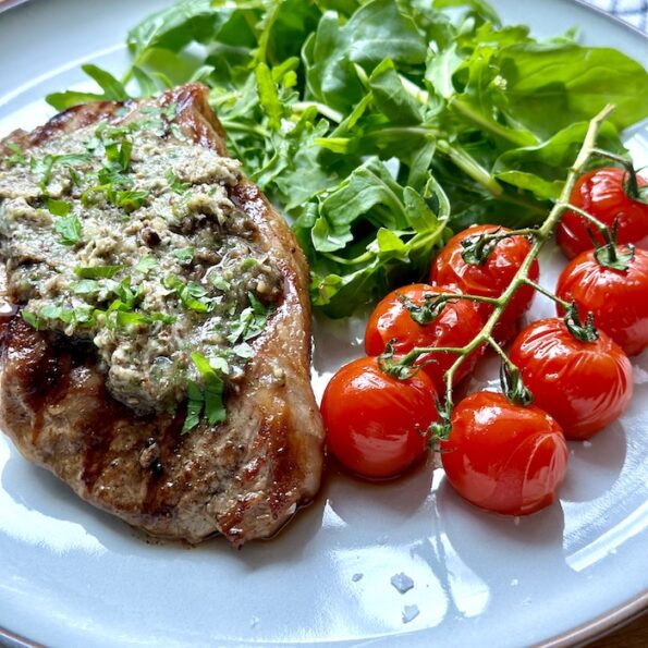 Beef Steak with Mushroom Butter