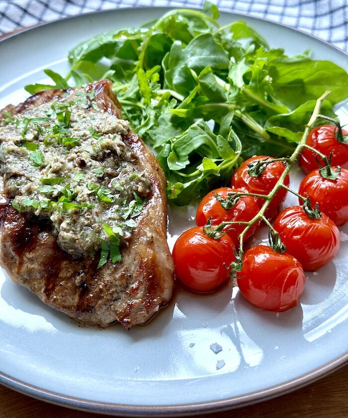 Beef Steak with Mushroom Butter