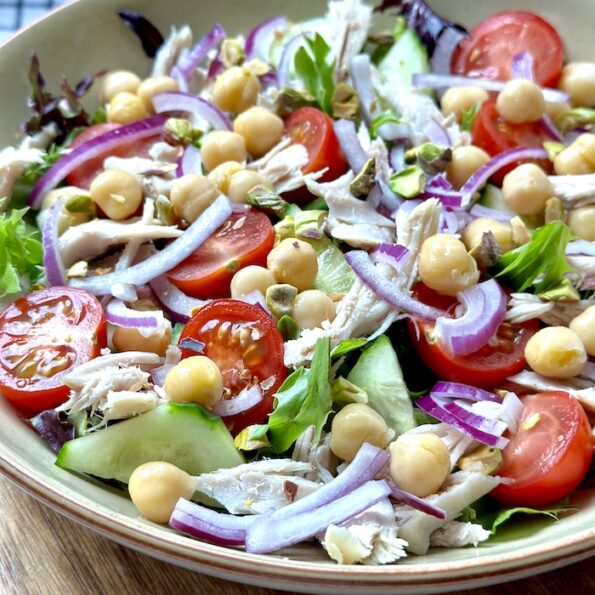 Chicken Salad with Tahini Lemon Dressing