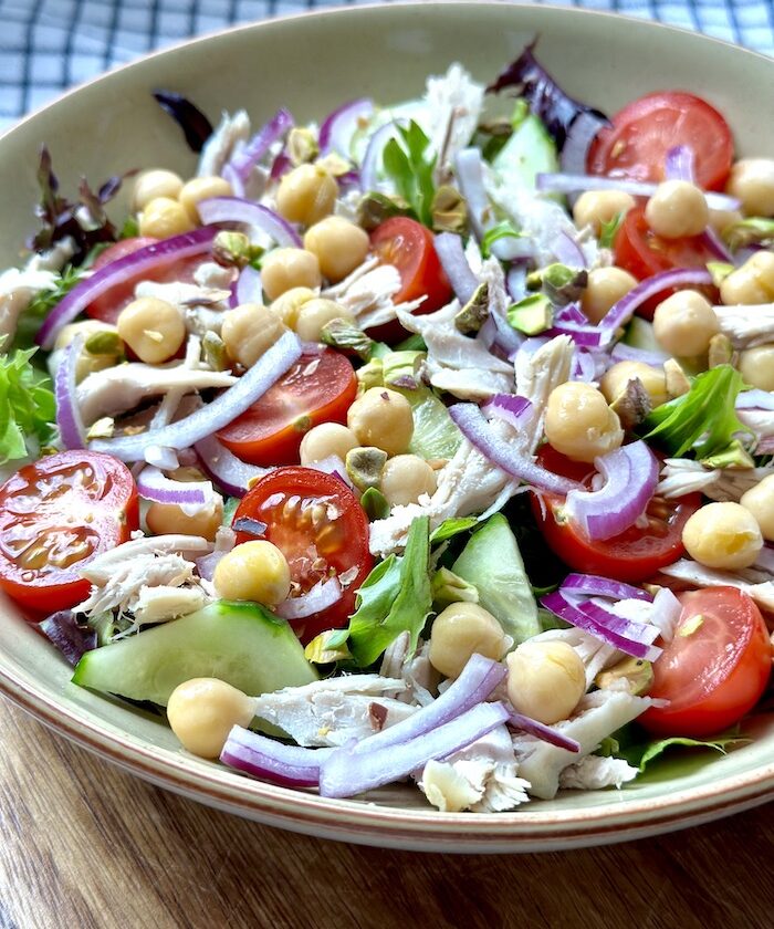 Chicken Salad with Tahini Lemon Dressing