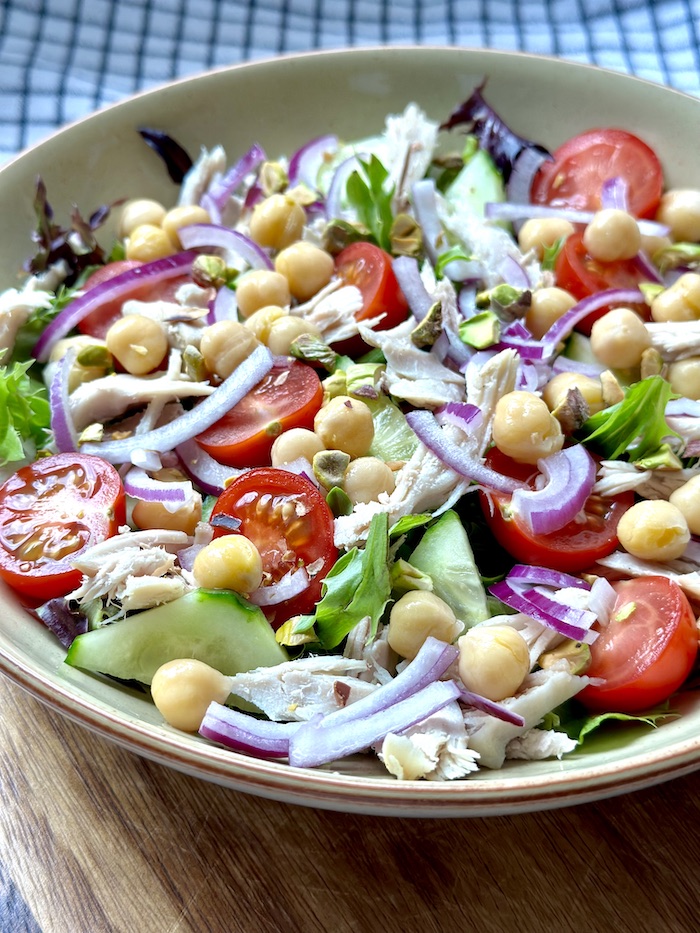 Chicken Salad with Tahini Lemon Dressing