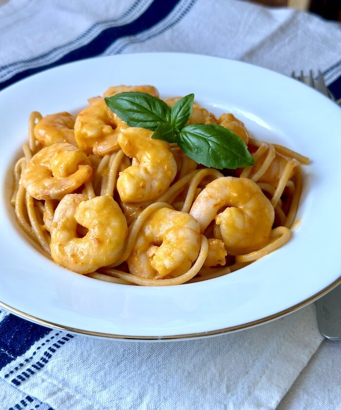 Spicy Tomato Prawn Pasta