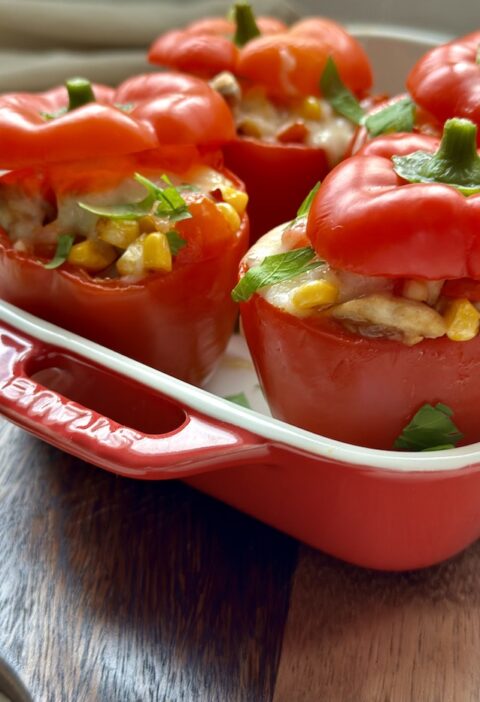 Spicy Chicken and Vegetable Stuffed Peppers