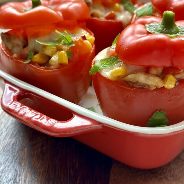 Spicy Chicken and Vegetable Stuffed Peppers