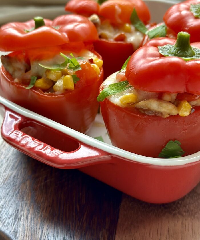 Spicy Chicken and Vegetable Stuffed Peppers