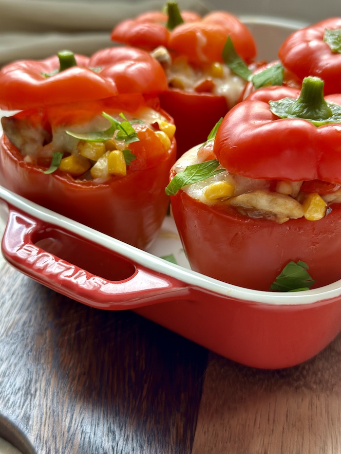 Spicy Chicken and Vegetable Stuffed Peppers