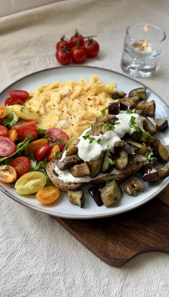 Spicy Aubergine Toast