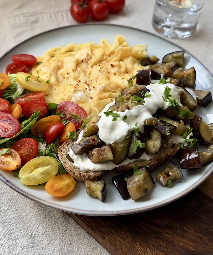 Spicy Aubergine Toast