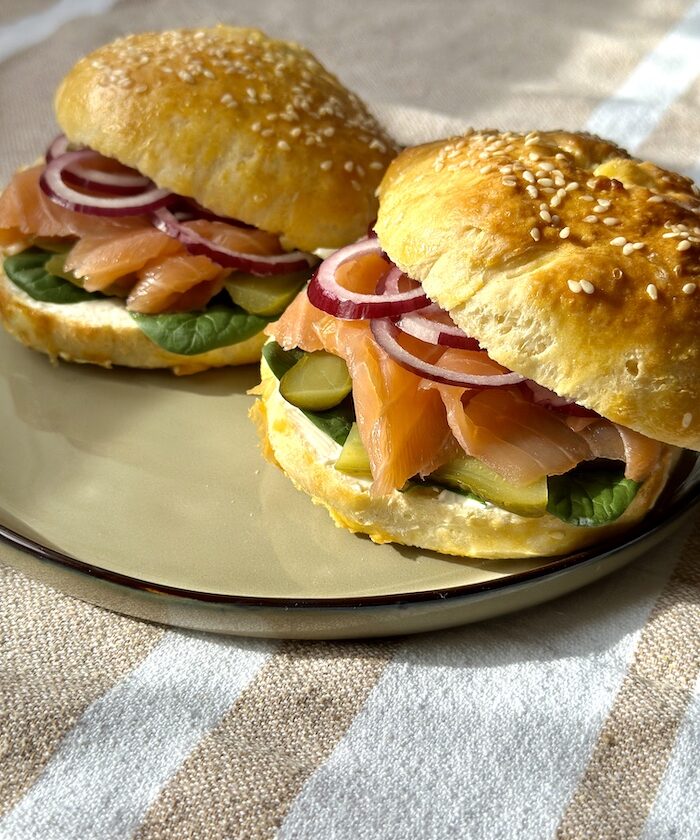 High-Protein Breakfast Bagels