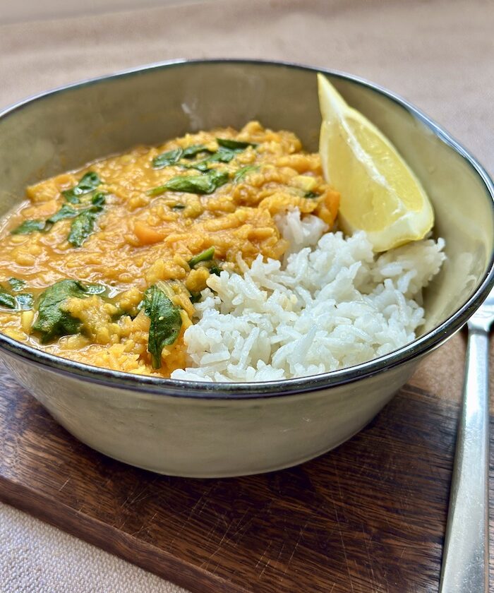 Red Lentil and Spinach Dahl