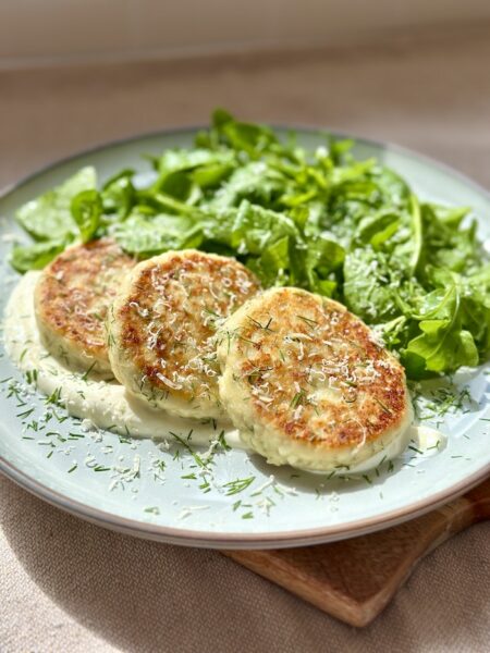 Savoury Cottage Cheese Pancakes with Parmesan and Dill