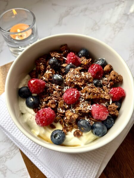 Homemade Chocolate and Macadamia Granola