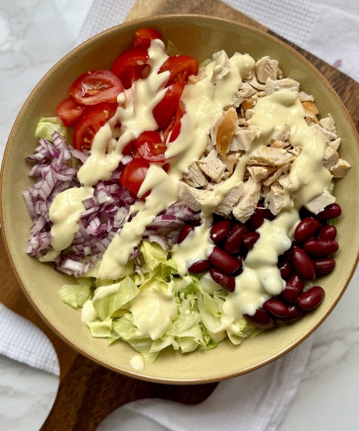 Chicken and Beans Salad with Honey Mustard Dressing
