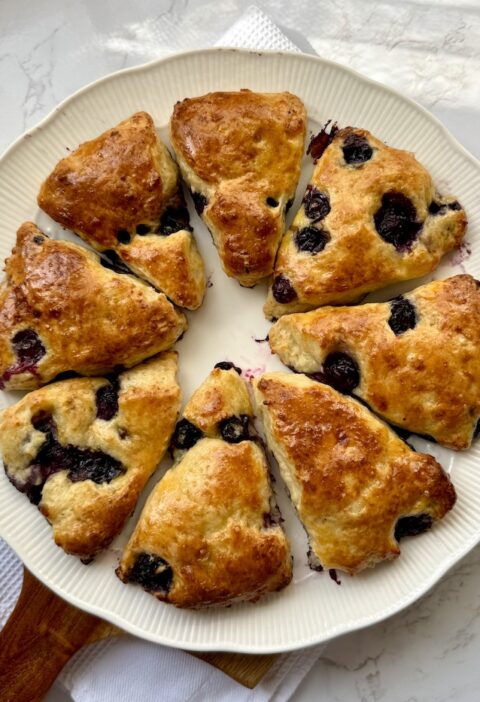 Cottage Cheese Blueberry Scones