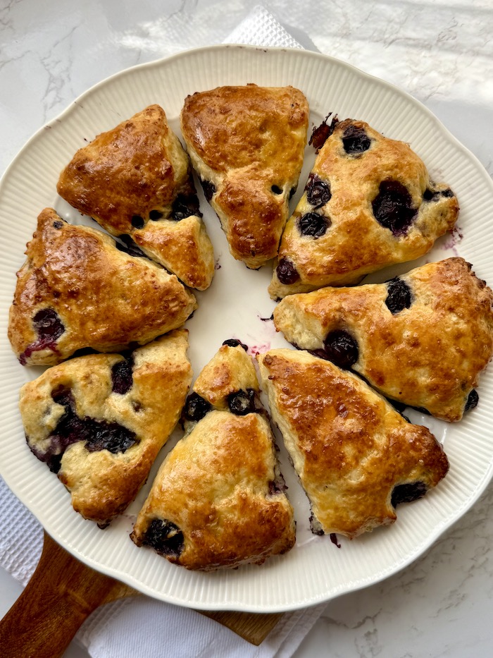 Cottage Cheese Blueberry Scones