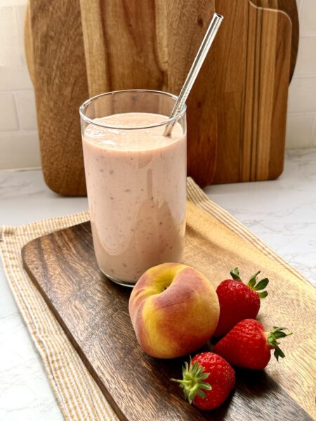 Strawberry Peach Protein Smoothie