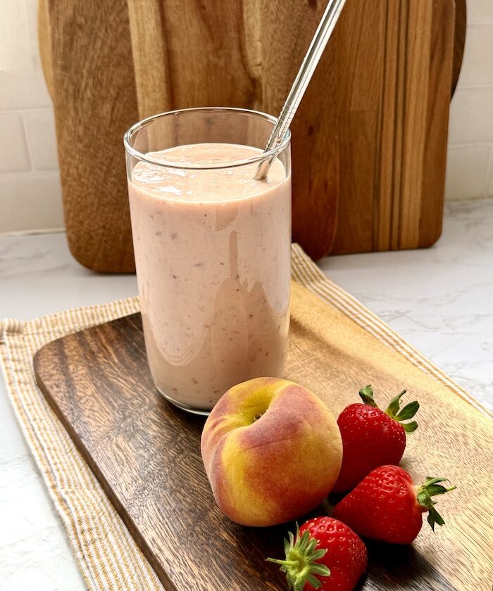 Strawberry Peach Protein Smoothie