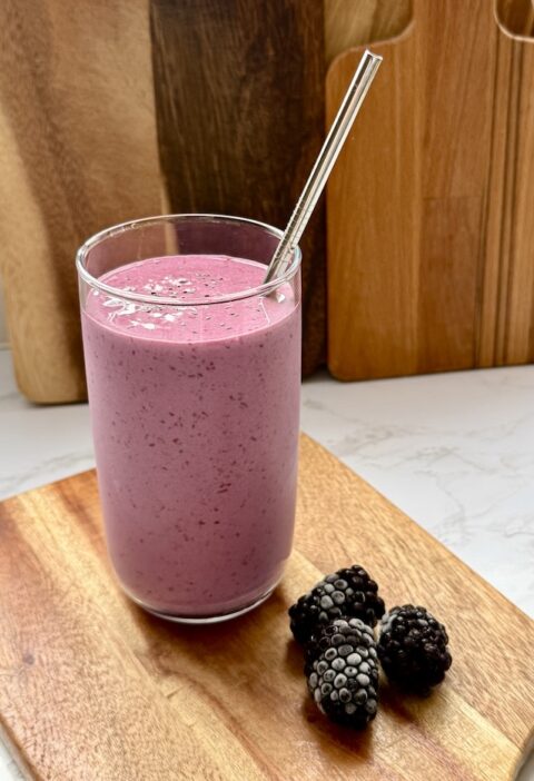 Apple, Banana and Blackberry Protein Smoothie