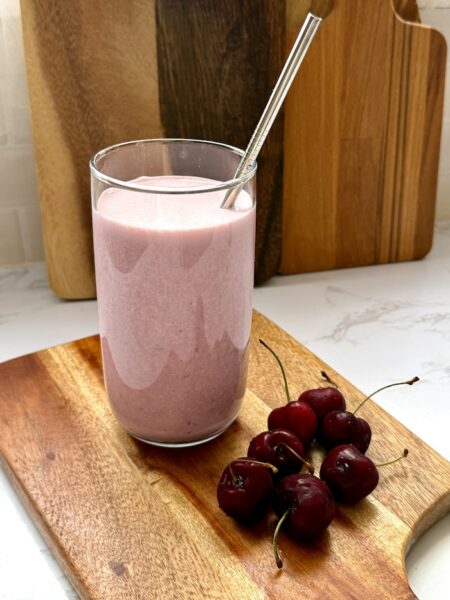 Cantaloupe Melon and Cherry Protein Smoothie