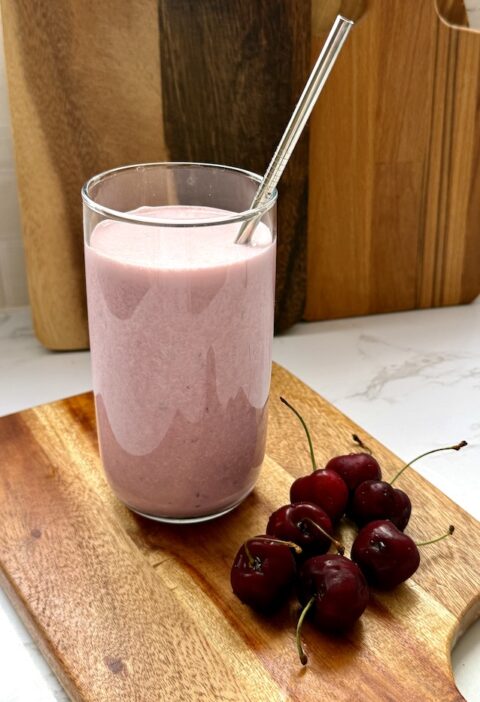 Cantaloupe Melon and Cherry Protein Smoothie
