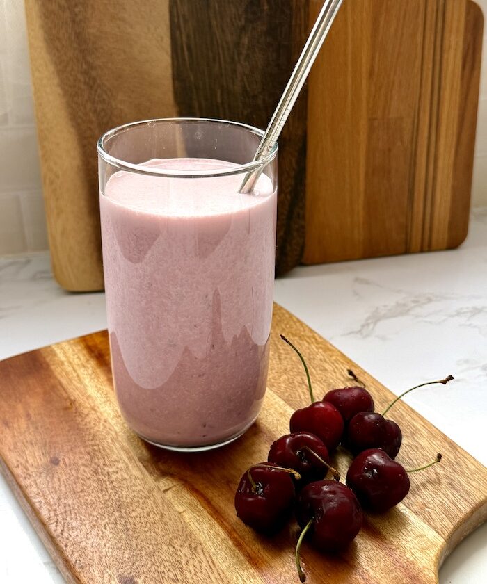 Cantaloupe Melon and Cherry Protein Smoothie
