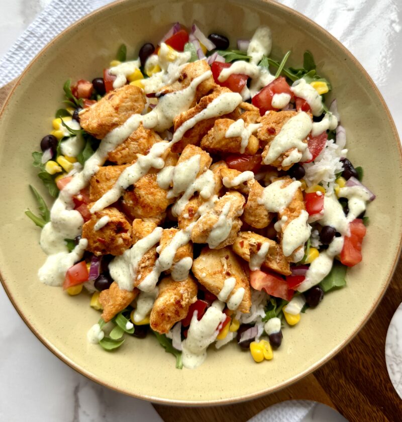 Chicken Bowl with Jalapeño Yoghurt Dressing