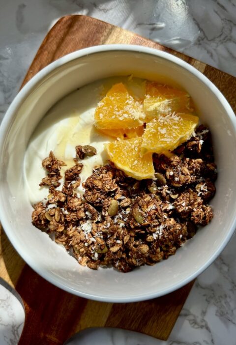 Homemade Orange Chocolate Seeded Granola