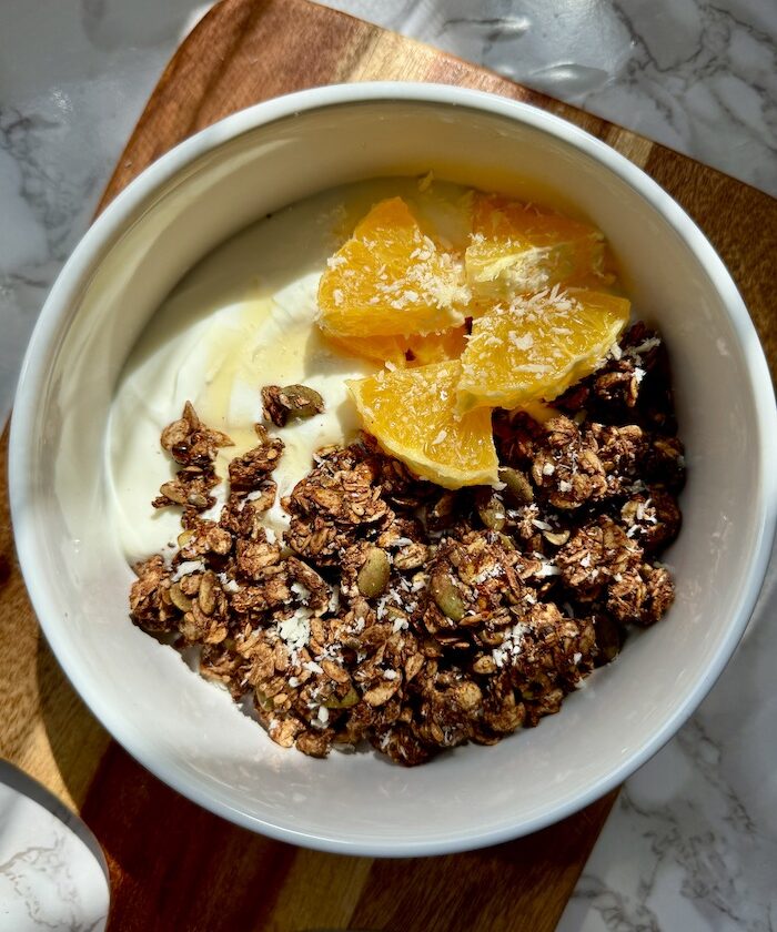 Homemade Orange Chocolate Seeded Granola